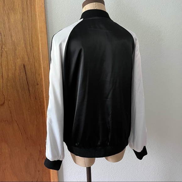 FRENCH BULLDOG sz S SUKAJAN Jacket Souvenir Black White Long Sleeve Zipper - Picture 3 of 7